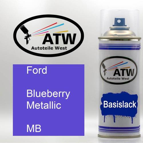 Ford, Blueberry Metallic, MB: 400ml Sprühdose, von ATW Autoteile West.